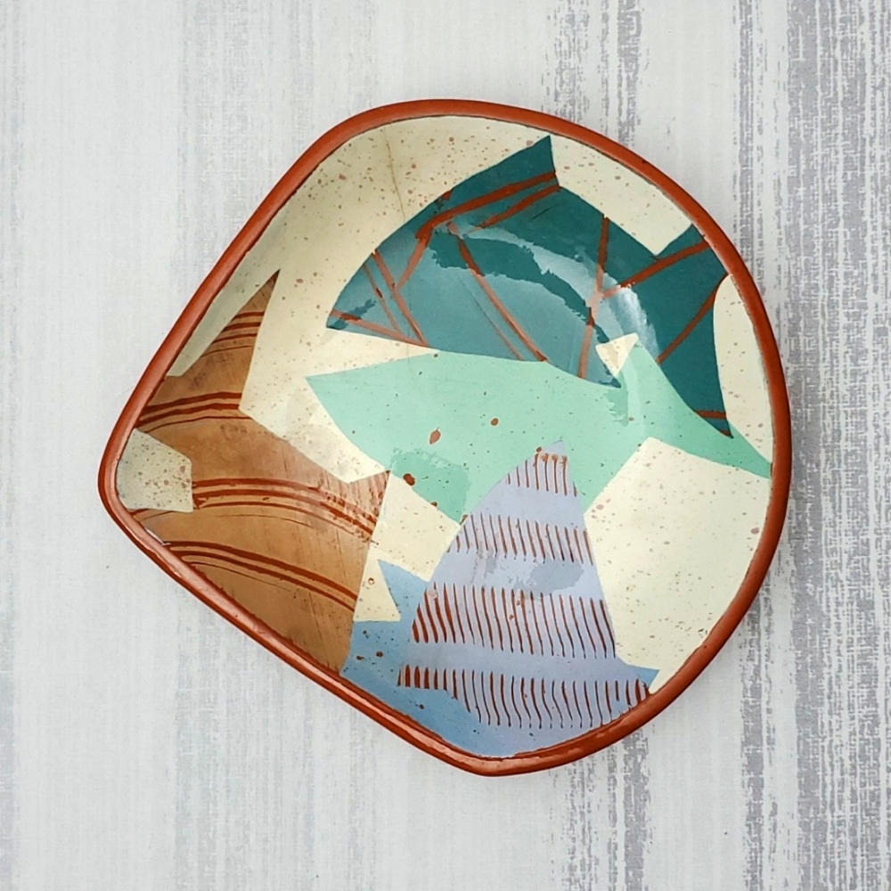 Vtg Signed Ceramic Dish Fish Shark